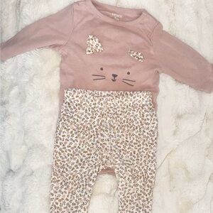 New Without Tags! Carter's 3M Pink Cat Baby Outfit